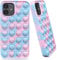DoEasy iPhone 11 Hearts Poppet Phone Case, Silicone Case Pink/Blue, Fidget Toy Case, Autism ADD, ADHD, OCD Anxiety Stress Reliever, Shockproof Case for Girls