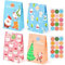 CHEPULA Geschenktüten Weihnachten, 24 Stück Klein Weihnachtstüten, Bunt Papiertüten Xmas mit 30 Aufkleber, Kraft Papier Geschenk Tüten für Weihnachten Süßigkeiten Party