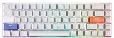 DrunkDeer G65 Esports Gaming Keyboard, Rapid Trigger Keyboard - Hall Effect Switches - Magnetic Switches - Last Win & Release Dual Trigger Mode - Adjustable Actuation, White