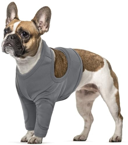 Bandage Hund Vorderbein, Hund Op Body mit Beinen Ellbogenschutz Hund Vorderbeine Ärmel für Hunde(Grau, M)