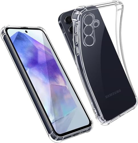 Captor Cover Samsung A15 Trasparente in TPU Morbido e Silicone Flessibile, Antiurto, Shockproof, Paraurti, Assorbimento Urti, Protezione Totale, Anti Ingiallimento, Resistente e Sottile per Cover A15