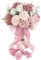 Fouriding Hochzeit Braut Blumenstrauß,Künstliche Hand Blumen Rosen Brautstrauß Brautjungfer für Zeremonie Jahrestag Partei Braut Dusche Dekoration Hochzeit Sträuße (Bohnenpaste Rosa)