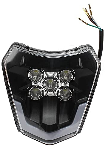 iFutniew Motorrad LED Scheinwerfer Docht LED Scheinwerfer für EXC XC XCF XCW XCF SXF SXS 125 150 250 350 450 530 690