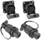 ETUKER 2xAnhänger Steckdose 3polig Flach 2X Anhänger Stecker Dreipoliger Stecker Steckdose 12v Traktor 3pol