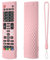 for LG TV Remotes Case, Silicone Remote Cover Protective Sleeve for LG AKB75095307 AKB75375604 AKB74915305 AKB75095302 AKB73715601 AKB Series TV Stick Anti-Slip Cover with Lanyard (Pink)