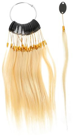 PLAFOPE Nuancier Cheveux Humains 30 Échantillons 9° Beige Clair Test Capillaire Professionnel pour Salon de Coiffure Usage Analyse Capillaire
