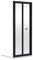 Ruwa 4mm Toughened Safety Glass Bi-Fold Shower Door - 1900 x 700mm - Matt Black - Balterley