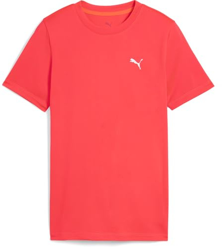 PUMA Jungen Tad Tee B Hemd, Leuchtendes Rot-puma-weiß, 176 EU