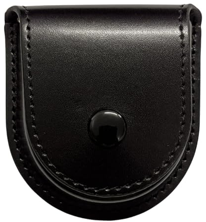 ShoppeWatch Taschenuhr-Etui mit Kette, PU-Leder, Taschenuhr-Holster, kleine Ledertasche, kleine Münztasche, Schwarz, 2.92 x 2.77 inches, Vintage
