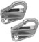 LOORGVEL 2 Sets Edelstahl Marine Haken Mit Federclip Kleiderbügel Marine Grip Einsteller Boot Cleat Clips Boot Kleiderbügel