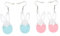 BESPORTBLE 2 Paare Osterei -kaninchenohrringe Klobig Klein Reize Groß Ohrstecker Osterhasen-ohrringe Osterohr Zubehör Acryl-ohrringe Ostergeschenke Ostern Ohr Anhänger Osterohrschmuck Metall