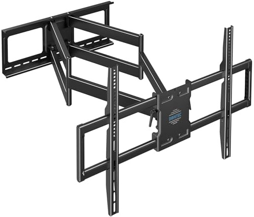 BONTEC Supporto TV Parete Full Motion 60-110 Pollici, Braccio Porta TV Girevole Inclinabile, Supporto Per TV A Muro VESA 800x600 Mm, Estensione 101,6 Cm, 125 Kg, Per Soggiorno, Home Cinema E Ufficio