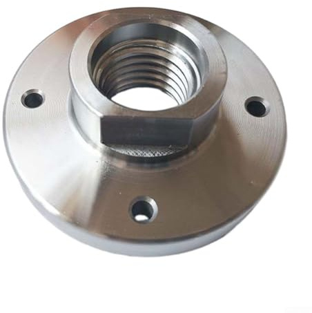 Steel Wood Lathe Faceplate 1-8TPI Threaded Turning Chuck Flange in 2in 3in 4in Sizes for Precision Woodturning and DIY or Workshop Projects for Lathe Machines(3inch)