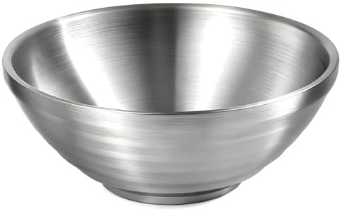 10CM Premium Rasierschale - Edelstahl Rasiertiegel - hochwertige Schale zum Schaum aufschlagen - 3 Schichten 304 Edelstahl-Hitzebewahrung Rasur Seifenschale für Rasierschaum Rasierpinsel Rasierer