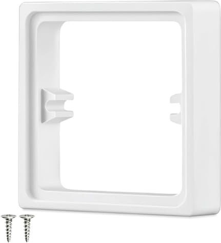 10mm Single Socket, Socket Spacer for Electrical Installations, 1 Pack ABS Single Socket Extension Plate with 40mm Screws, Light Switch Spacer, Switch Spacer Box for Home Office School Wall Installat