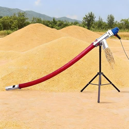 Pompe à tarière d'aspiration des grains – Convoyeur à vis sans fin avec aspiration élevée pour l'agriculture, la construction, la production d'aliments – Transport de sable, engrais, granulés, gravier