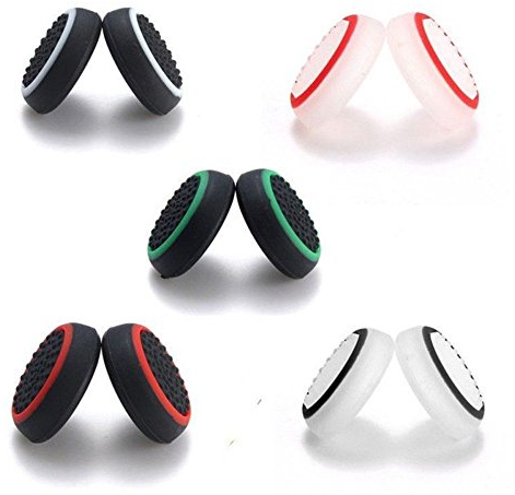 Pefepart Silicone Thumb Stick Grip Cap Joystick Thumbsticks Caps Cover for PS4 Xbox One PS3 Xbox 360 PS2 Game Controllers - 5 Pairs