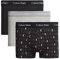 Calvin Klein Herren 3er Pack Boxershorts Low Rise Trunks Unterwäsche, Mehrfarbig (Black/Grey Heather/Subdued Logo), L