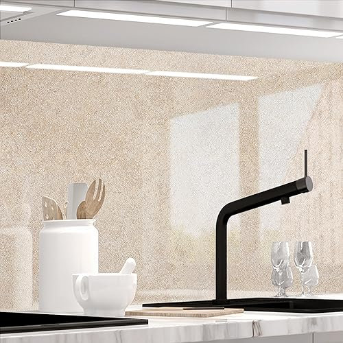 StickerProfis - Pannello Paraschizzi Cucina Adesivo da Parete, Opaco, 1.8 mm, Tutte Le superfici - TRAVERTINO in Pietra ARENARIA - (SANDSTEIN TRAVERTIN) Premium 60 x 220cm