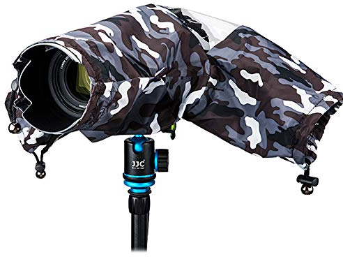 JJC Nylon Caméra Couverture Anti-Pluie Housse Protection Imperméable pour Fujifilm Nikon DF D90 D610 D810 D3300 D3400 D5500 D7200 Canon EOS 7D 5D T6I Sony A99II A77II DSLR Appareil Photo Reflex
