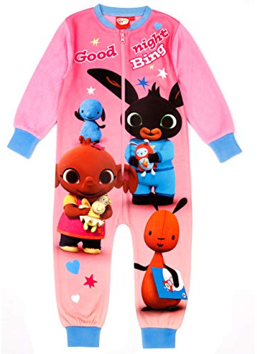 Bing Bunny Onesie Pajamas for Girls | Comfortable CBeebies Character Sleepwear for a Cozy Night's Sleep | Kids Pyjama PJs Sleepsuit Nightwear | Cosy Gift Merchandise