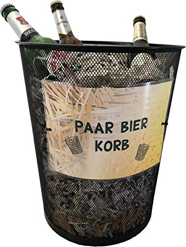 Deggelbam Paar Bier Korb Papierkorb witzige Geschenkidee für Bierliebhaber zum Geburtstag Vatertag ode
