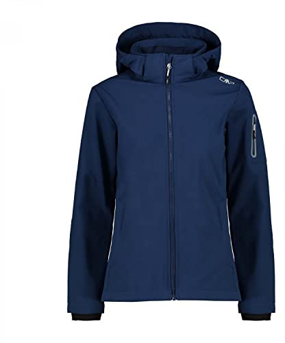 CMP Giacca In Softshell Da Donna Con Cappuccio Removibile, Blue, S