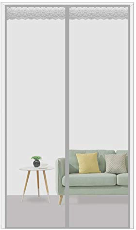 AMZERO Zanzariera Porta Finestra Magnetica, 120x240cm Zanzariere Scorrevoli Impedendo agli Insetti di Entrare Chiudi Automaticamente per Porte di Soggiorno Camera da Letto Casa, Grigio