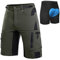 Cycorld MTB Hose Herren Radhose, Schnelltrocknend Mountainbike Hose Fahrradhose mit 4D Sitzpolster, Elastische Outdoor Sport Herren Radlerhose MTB Bike Shorts (Green+PAD, S)