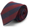 Brera67: elegante bordeaux gestreifte Krawatte aus Seide und Wolle 148 x 8 | Krawatten für Herren | Krawatte Jungen | Accessoires Männer für Jacke und Anzug