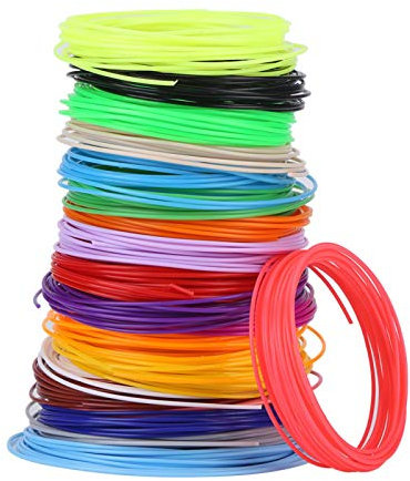 Filamento per stampa 3D, 20 colori Ricariche per filamento PCL da 1,75 mm per stampante 3D Penna di stampa a bassa temperatura