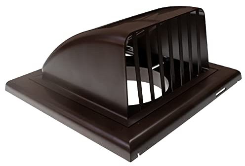 Vent Systems Braun 100 mm Trocknerhauben-Entlüftung mit Vogelschutz und Rückstromdämpfer – UV-geschützt – Rückschlagventil – Auslasshaube, Abluftgitter – Kleidung Trockner Abdeckung