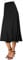 Donne Elegante Elastico Alta Vita Camoscio Midi Gonna Casual A-Linea Svasato Swing Gonna(XXL, Nero)