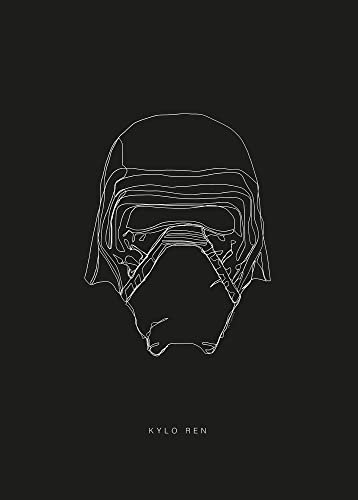 Komar Star Wars Lines Dark Side Kylo - Größe: 50 x 70 cm, Wandbild, Poster, Kunstdruck (ohne Rahmen)