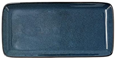 Bidasoa Ikonic Fuente Rectangular Cerámica 28x14cm Gres Apto Microondas Apto Frigorífico Borde Fino