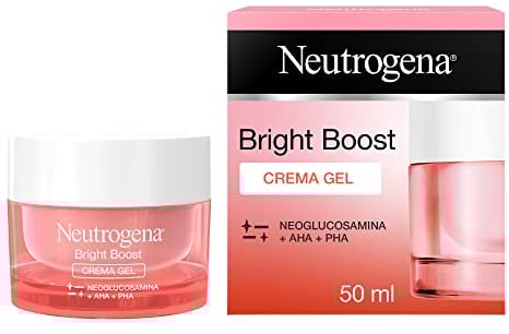 Neutrogena Bright Boost Gel Crema (1x50 ml), crema facial con neoglucosamina + AHA + PHA, para una rutina de cuidado facial antiedad, adecuada para cara y cuello