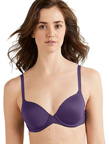 Maidenform Damen One Fab Fit Bügel-BH, Demi T-Shirt-BH, wandelbarer BH (Retired Colors), Graues Violett, 85C