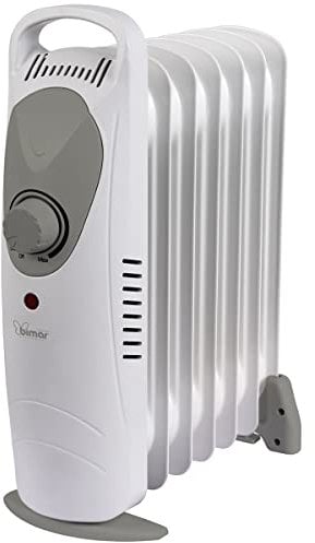 Bimar HO007 Termosifone Elettrico Compatto, Radiatore ad olio a Basso Consumo, Calorifero con 7 Elementi e 3 Canali di Circolazione, Termostato Regolabile, 2 Potenze di Riscaldamento, Trasportabile