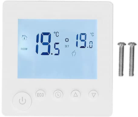 Pssopp Mini Termostatos para Calefacción, Termostato de Calentamiento de Agua, Controlador de Temperatura de Termostato Inteligente con LCD para el Hogar