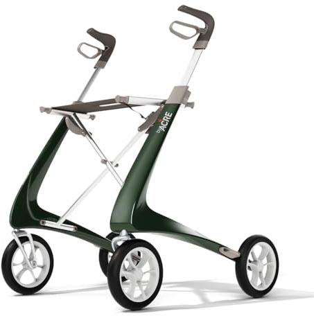 Carbon Ultralight Komfort by Acre Leichtgewicht Rollator dunkelgrün