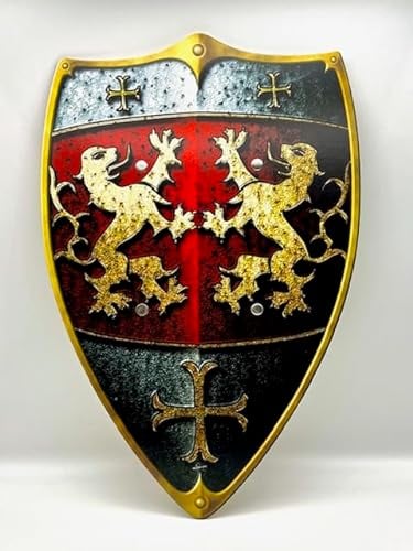 Jamso Design Ritterschild Löwe Holzschild Ritterausrüstung Ritter Kinder