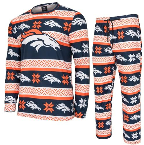 FOCO NFL Winter Xmas Pyjama Schlafanzug Denver Broncos - XL