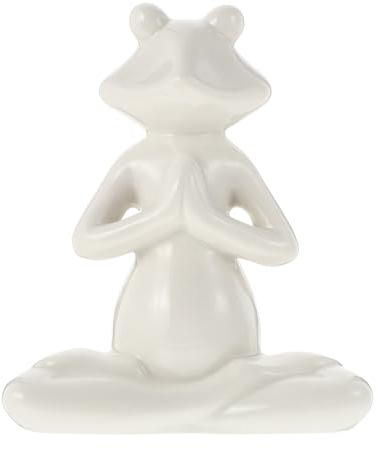 BESPORTBLE Frosch-Ornamente bürodeko büro Dekoration Safety Snail Essence deko Badezimmer modern frösche deko Figuren einfach Armaturenbrett Kunsthandwerk Statue Tier Keramik Weiß