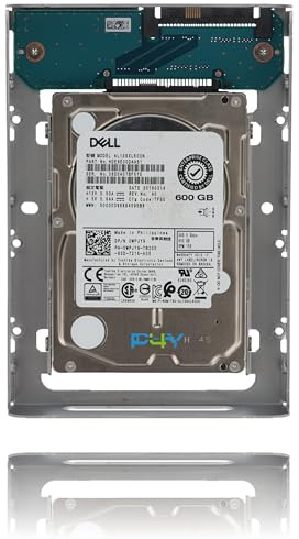 P4Y 2.5 Laufwerk mit 3.5 Adapter 600GB SAS 15K RPM 6Gb/s HDD for Dell WPJY9 YGY9G Replacement for W347K AL13SXL600N Enterprise Class