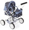 Bayer Chic 2000® Puppenwagen Smarty – Sternchen Navy – Zusammenklappbar – Mit Verdeck, Tasche, Kissen & Decke – Griffhöhe 56 cm – Für Kinder ab 2 Jahren