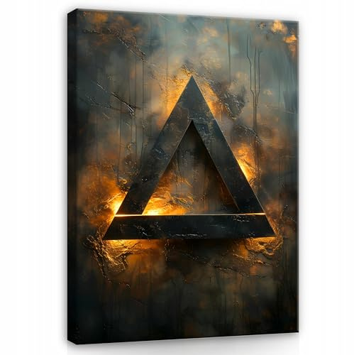 WallArena - Leinwand Bilder - Industrial Style Abstrakt Rostoptik - 100x75 cm Leinwandbilder - Bild auf leinwand - Wandbild XXL groß Wandbilder für Wohnzimmer Schlafzimmer Wohnzimmerbilder Modern