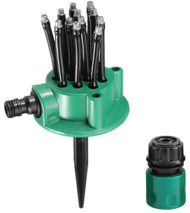 TOPWAYS Garden Hose Sprinkler, Multi Use Adjustable Lawn Garden Watering Equipment for Flower Grass Plant,Small Area Water Sprinkler with Quick Hose Connectors