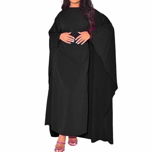 Skang Abendkleider guenstige Ballkleider Sale online Sommerkleid Damen Muslimisches Gebets-Abaya für Damen Khimar Reine Farbe Hijab-Kleid langärmelig Dubai-Kaftan Sexy Kleider Damen Party