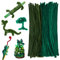 200 Piezas Limpia Pipas para Manualidades Verde Limpiador de Pipas 30cm Chenilla Limpiapipas Manualidades, Limpiapipas Alambre Chenille Tallos, Alambres de Chenilla para Decoración 6 mm