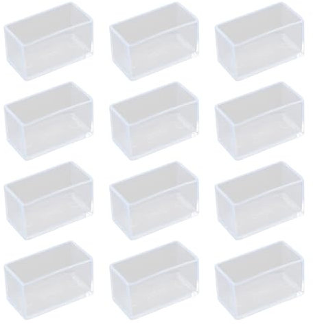 Cloudpower 12 pezzi gommini per sedie rettangolari 30x40mm gommini sedie silicone trasparenti copri piedini sedie protezione per gambe da tavolo per prevenire graffi sul pavimento in legno